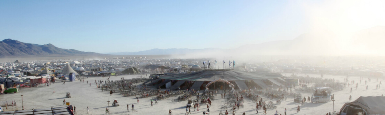 Campers at the Burning Man festival 